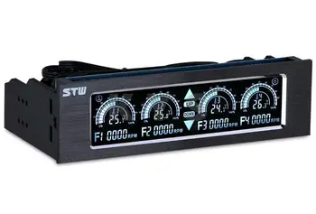 STW 5043 5,25 Регулятор Скорости вентилятора с Приводом, ЖК-дисплей, 4-канальный сенсорный экран