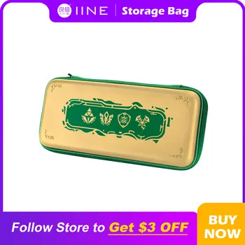 Новая золотисто-зеленая сумка для хранения EVA, чехол для переноски консоли, Совместимый с Nintendo Switch/OLED