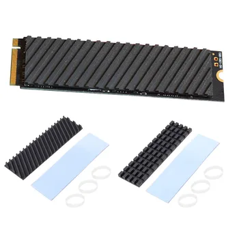 Желоб/Решетка 1.5/2/3/ 4 мм Графеновый радиатор из чистой Меди M.2 NGFF 2280 PCI-E NVME SSD с термопастой для ноутбука Изображение 2